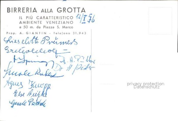 Venezia Venedig Birreria alla Grotta Piazza San Marco – Bild 2