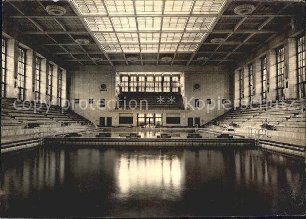 Rostock Hallenschwimmbad Neptun Tribüne Handabz