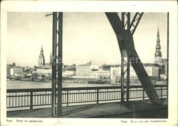 Riga Lettland Skats no dzelzstilta Blick von der Eise