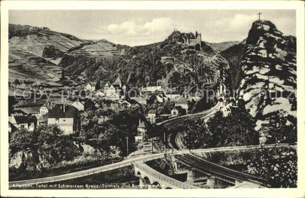 Altenahr Total mit Schwarzem Kreuz Tunnels und B