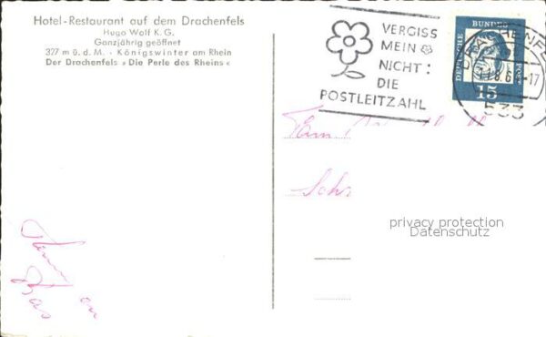 Drachenfels Blick vom Rhein – Bild 2