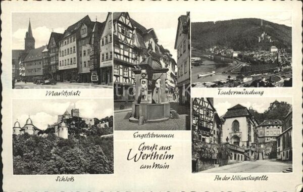 Wertheim Main Marktplatz Taubermündung Schloss Kilian