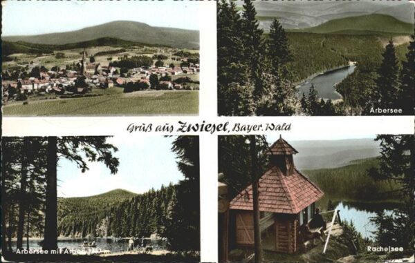 Zwiesel Niederbayern Totalansicht Arbersee mit Arber Rachels