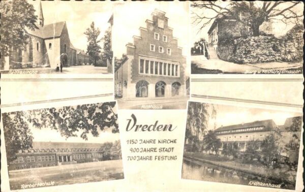 Vreden Stiftskirche Burg Festungsmauer Rathaus