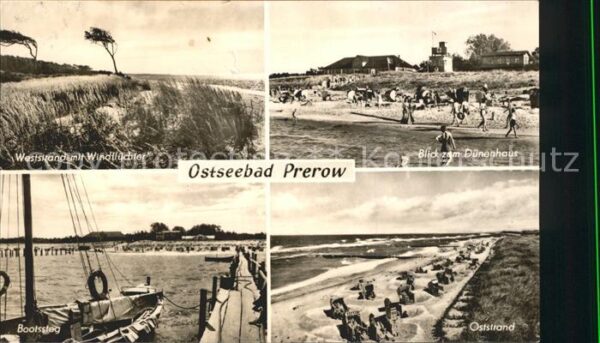 Prerow Ostseebad Weststrand Dünenhaus Bootssteg Oststran