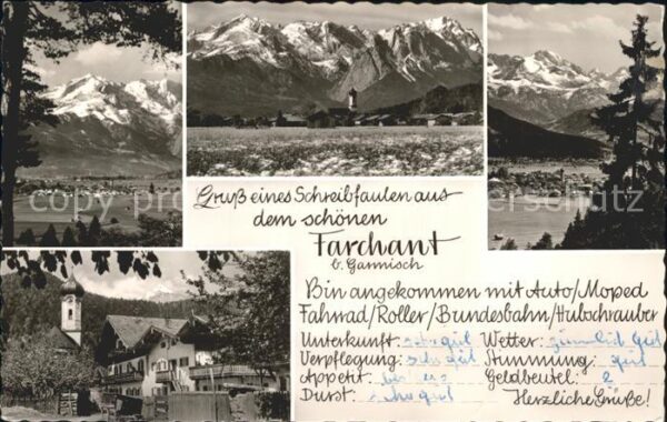 Farchant Gesamtansicht mit Alpenpanorama Ortspar
