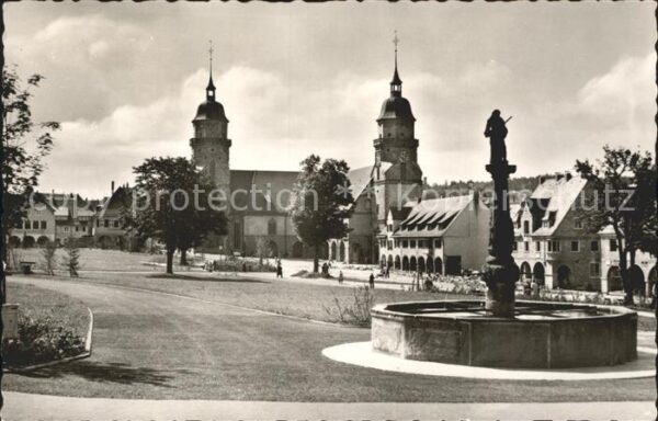 Freudenstadt Marktplatz Brunnen Kirche Höhenluftkuro