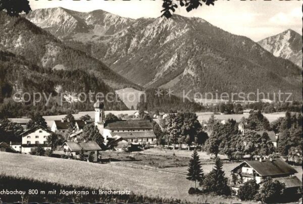 Fischbachau Ortsansicht mit Kirche Jägerkamp Breche