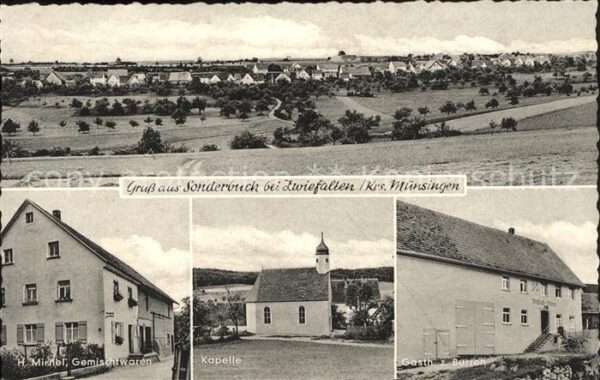 Sonderbuch Zwiefalten Gesamtansicht Gemischtwaren Laden Kapel