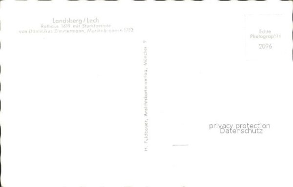 Landsberg Lech Rathaus 17. Jhdt. Stuckfassade Marienbr – Bild 2