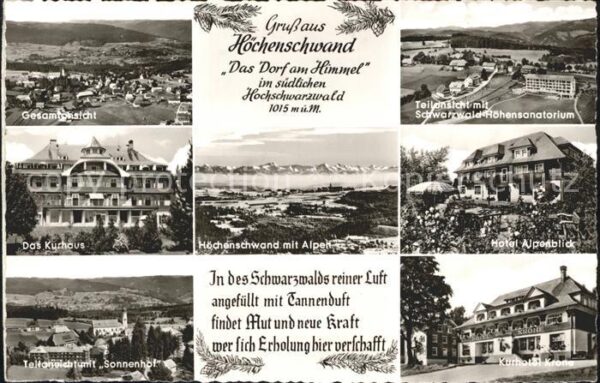 Hoechenschwand Gesamtansicht Sanatorium Kurhaus Kurhot