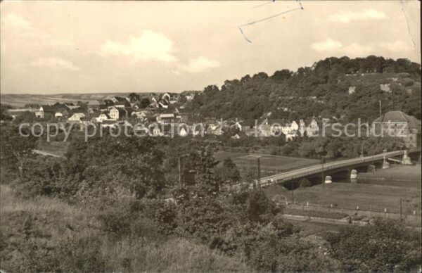 Nebra Unstrut Stadtbild mit Brücke