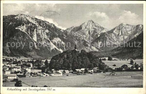 Ruhpolding Panorama mit Sonntagshorn Chiemgauer Al