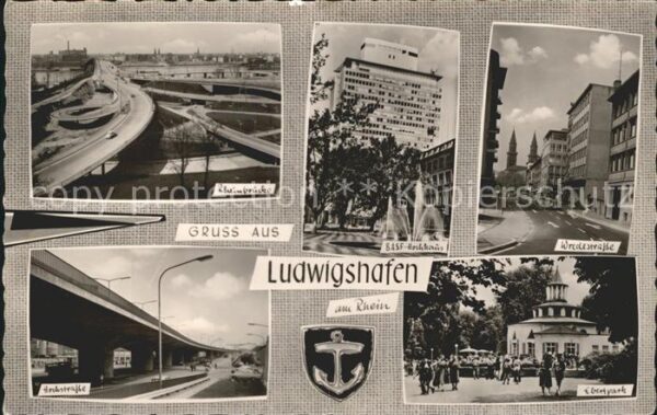Ludwigshafen Rhein Rheinbrücke BASF Hochhaus Wredestrasse