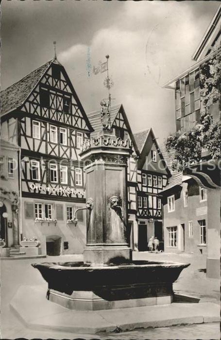 Bad Orb Marktplatz Marktbrunnen Fachwerkhaus