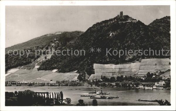 Remagen Blick vom Rolandsbogen auf Drachenfels
