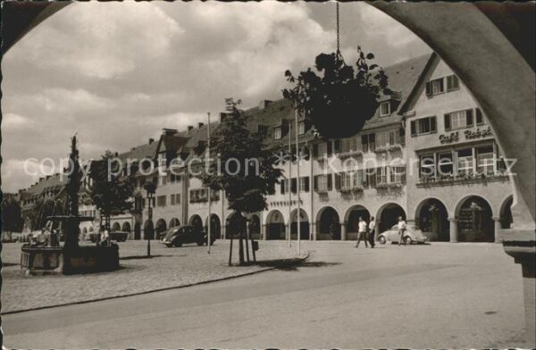 Freudenstadt Marktplatz Brunnen Arkaden Höhenkurort