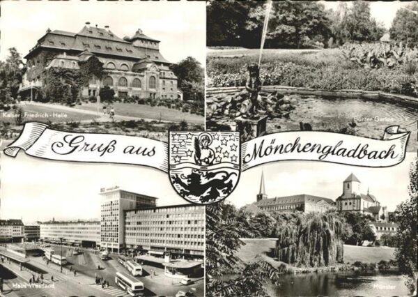 Moenchengladbach Kaiser Friedrich Halle Garten Springbru