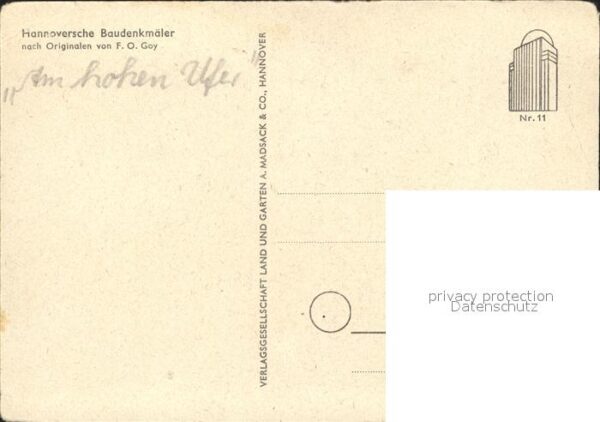 Kuenstlerkarte Hannoversche Baudenkmäler nach Original – Bild 2