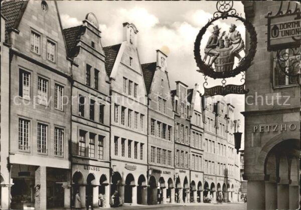 Muenster Westfalen Prinzipalmarkt Türschild Giebelhäuser