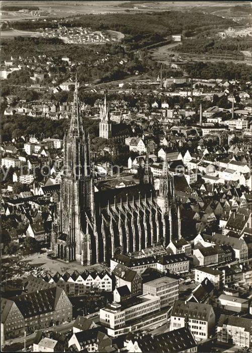 Ulm Donau Altstadt Ulmer Münster Fliegeraufnahme
