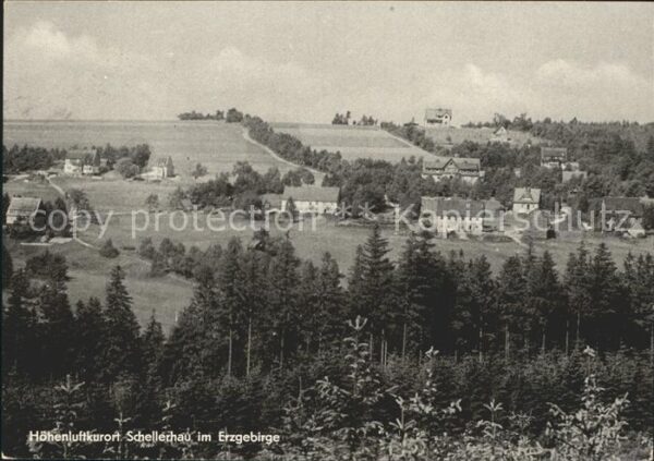 Schellerhau Teilansicht Höhenluftkurort Erzgebirge