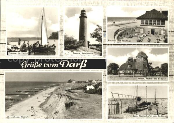 Wieck Darss Prerow Hafen Leuchtturm HO Milchbar Müh