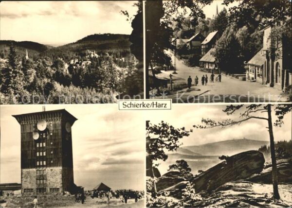 Schierke Harz Ortspartie Turm Felsen Panorama
