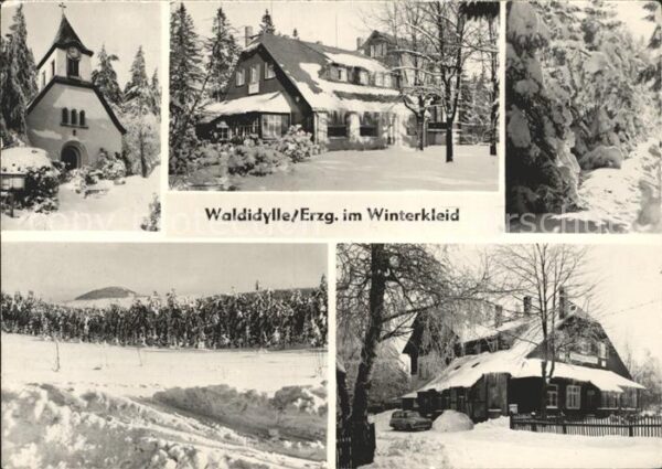 Waldidylle Kapelle Gasthaus im Winterkleid