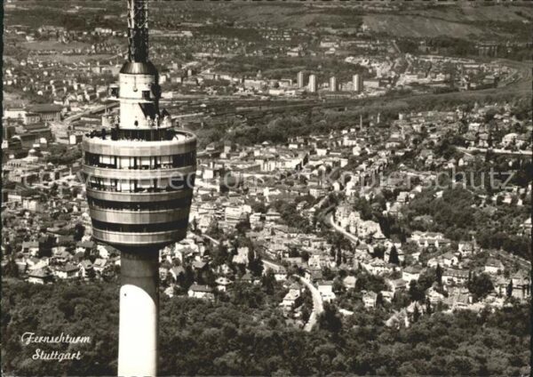 Stuttgart Fernsehturm Fliegeraufnahme