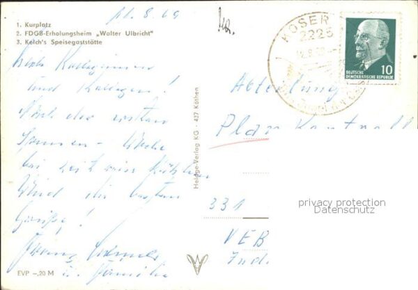 Koserow Ostseebad Usedom Kurplatz FDGB Erholungsheim Walter Ulbr – Bild 2