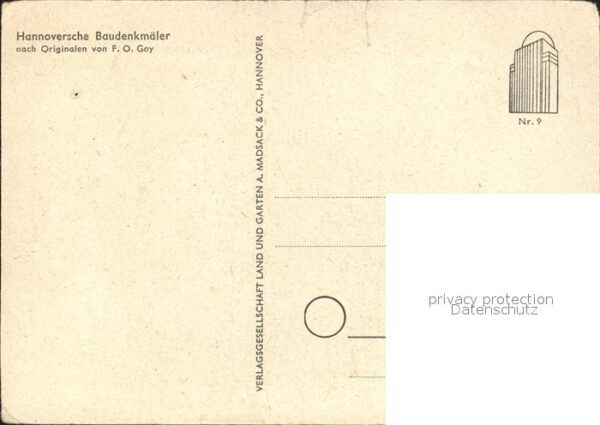 Kuenstlerkarte Hannoversche Baudenkmäler nach Original – Bild 2