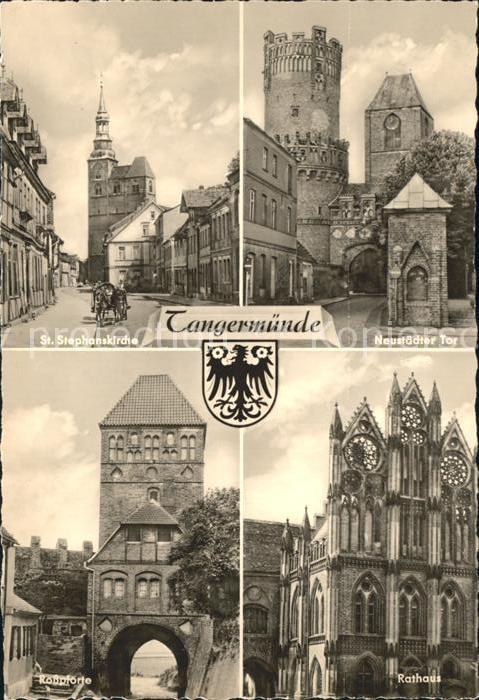 Tangermuende St Stephanskirche Neustädter Tor Rathau