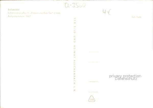 Salzwedel Adam und Eva Tor 16. Jhdt. Schmiedestra – Bild 2