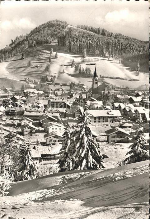Oberstaufen Ortsansicht mit Kirche Schrothkurort Wi