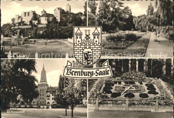Bernburg Saale Ehemaliges Schloss Rosengarten Blumenuh