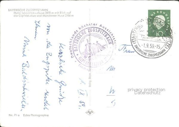 Garmisch-Partenkirchen Bayerische Zugspitzbahn Berghotel Schne – Bild 2