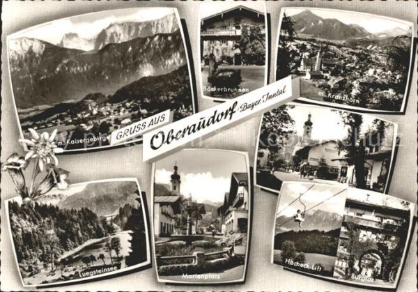 Oberaudorf Bäckerbrunnen Marienplatz Kirche Luegst