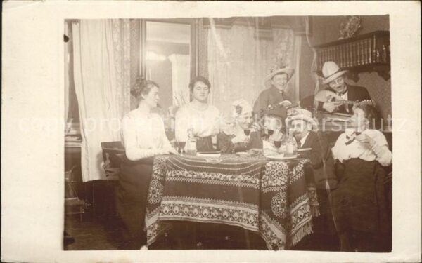 Wein Mandoline Hüte Gruppenfoto