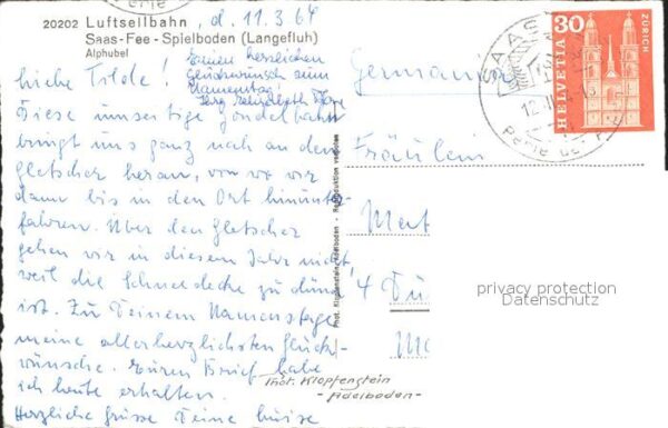 Seilbahn Saas-Fee Spielboden Alphubel – Bild 2