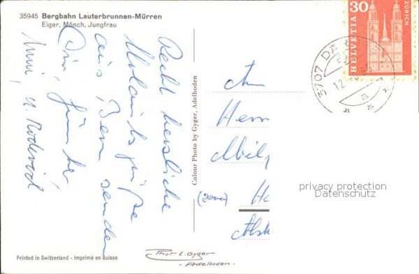 Zahnradbahn Lauterbrunnen-Mürren Eiger Mönch Jungfr – Bild 2