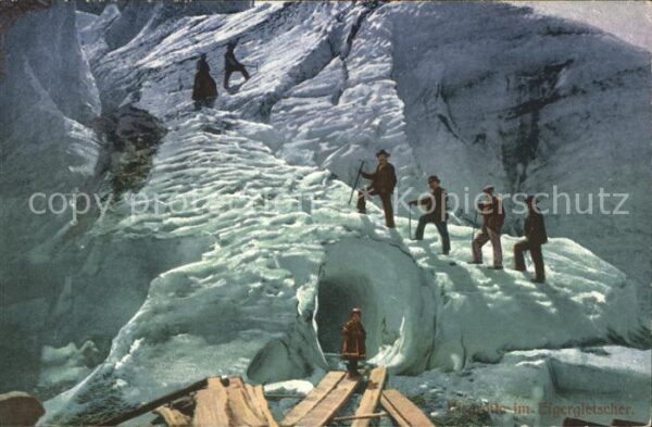 Bergsteigen Klettern Wanderung Eisgrotte Eigergletscher