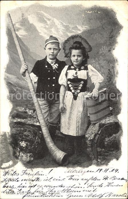 Trachten Schweiz Kinder Alphorn