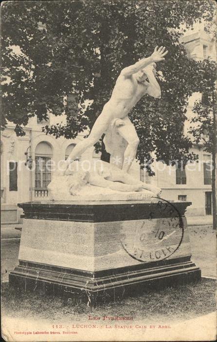 Skulpturen Luchon Statue Cain et Abel