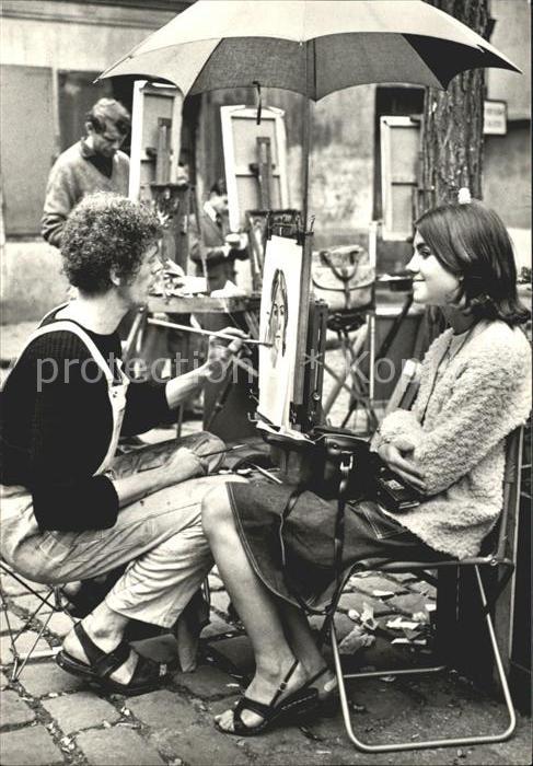 Kunsthandwerk Paris Portraitmaler Zeichner Place du T