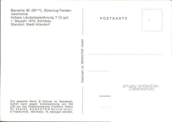 Lokomotive Baureihe 92 Güterzug-Tenderlokomotive – Bild 2
