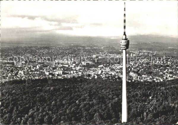 Fernsehturm Funkturm Stuttgart Fliegeraufnahme