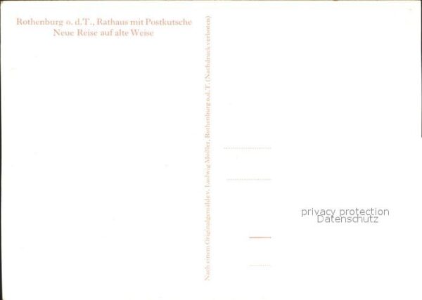 Moessler L. Rothenburg ob der Tauber Rathaus Postku – Bild 2