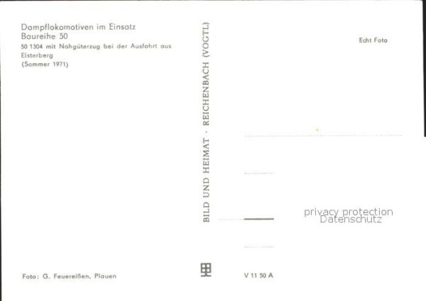 Lokomotive Baureihe 50 Ausfahrt Elsterberg – Bild 2