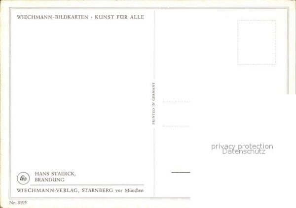 Verlag Wiechmann Nr. 3195 Hans Staerck Brandung – Bild 2